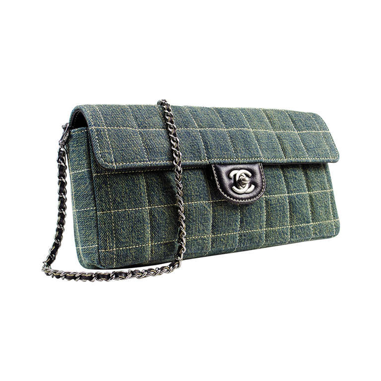 Chanel Denim East West Flap Bag