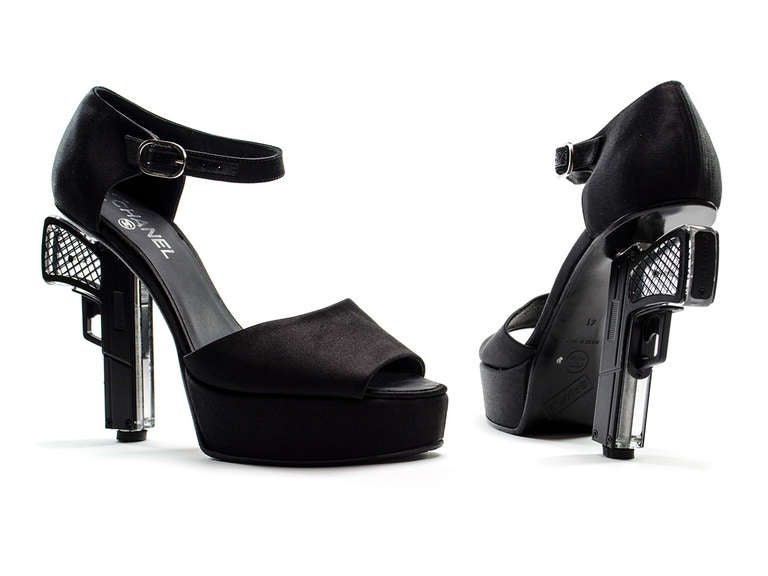 Chanel Limited Edition Runway Sample Gun Heels Rare 2