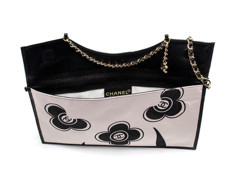 Chanel Camellia Flower Clutch Wristlet Bag For Sale 1