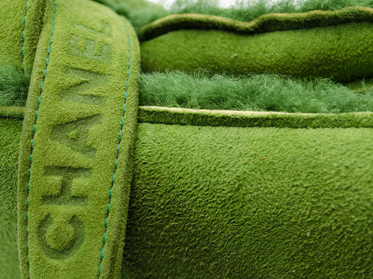green suede chanel bag