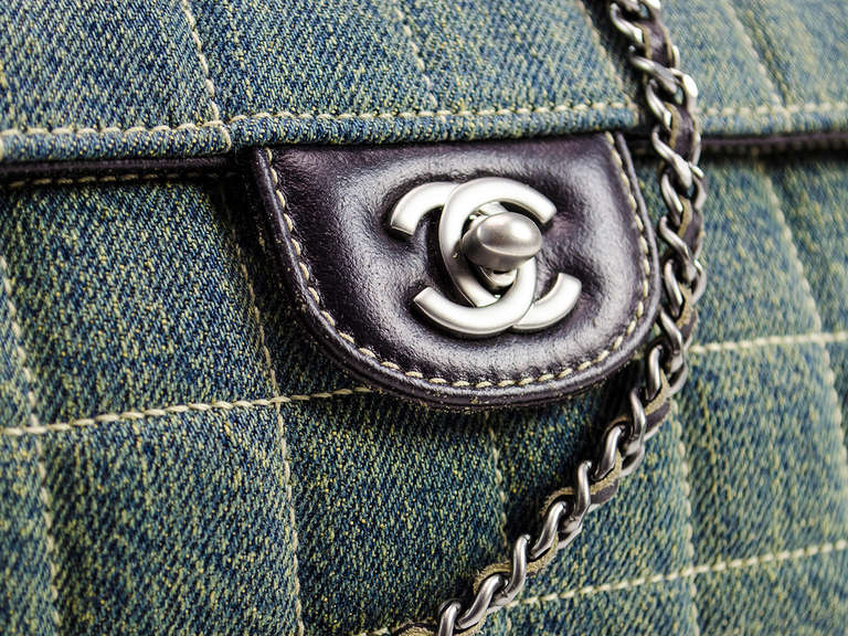 Women's Chanel Denim East West Flap Bag