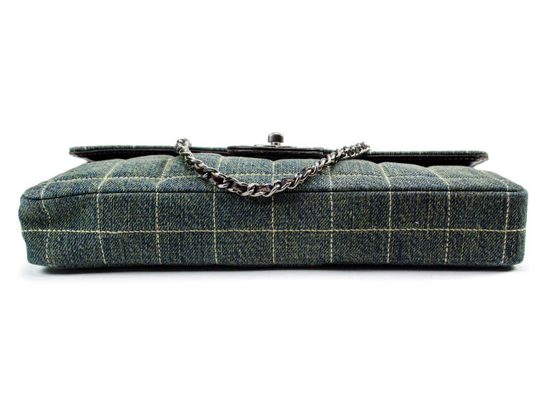 Chanel Denim East West Flap Bag 1