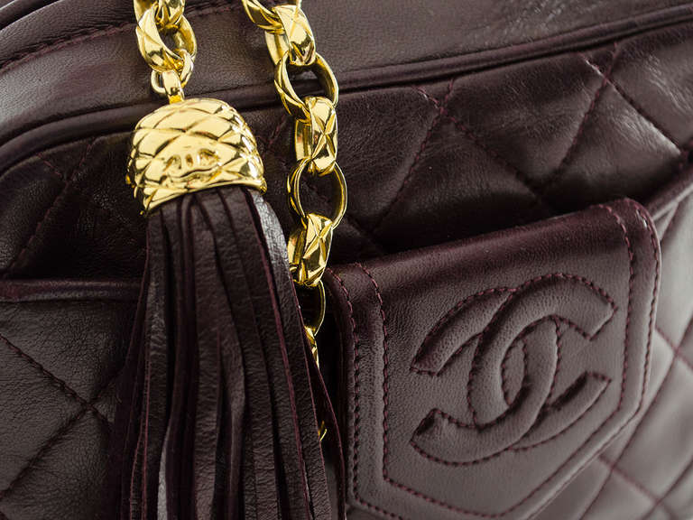 Women's Chanel Vintage Burgundy Small Camera Bag