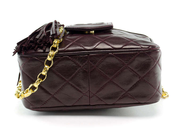 Chanel Vintage Burgundy Small Camera Bag 1