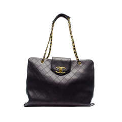 Chanel Vintage Lambskin Leather Supermodel Weekender Bag