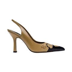 Chanel Leather Floral Heels