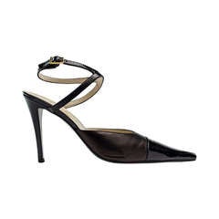 Vintage Chanel Leather Sandal Heels