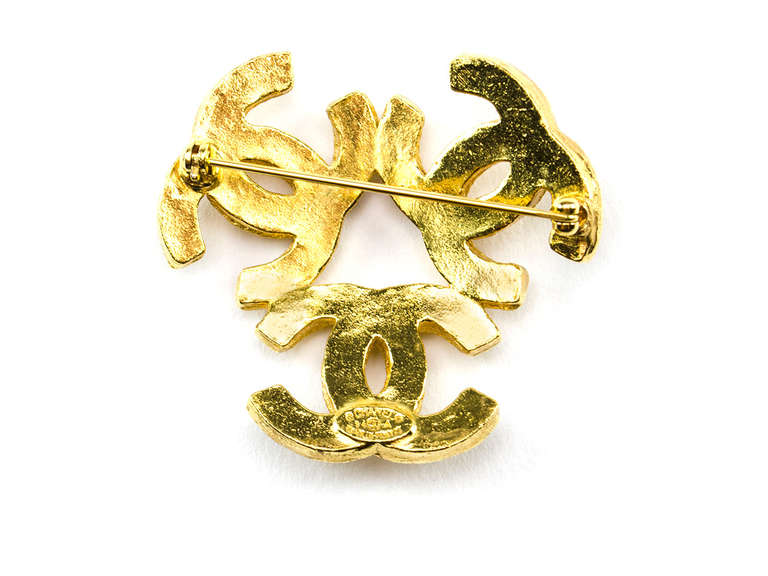 Chanel Vintage Triple CC Brooch