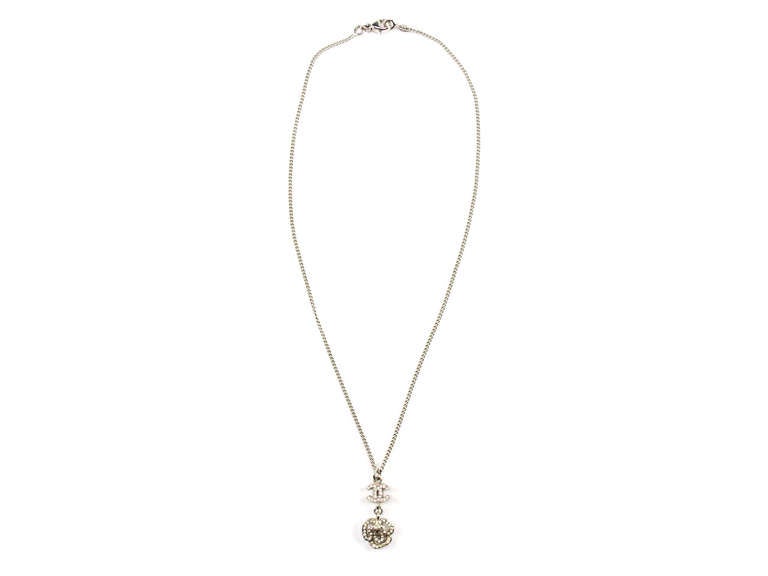 Chanel Camellia Crystal Floral Necklace