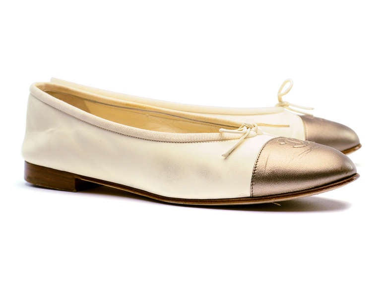 Chanel Ballerina Cap Toe Flats
