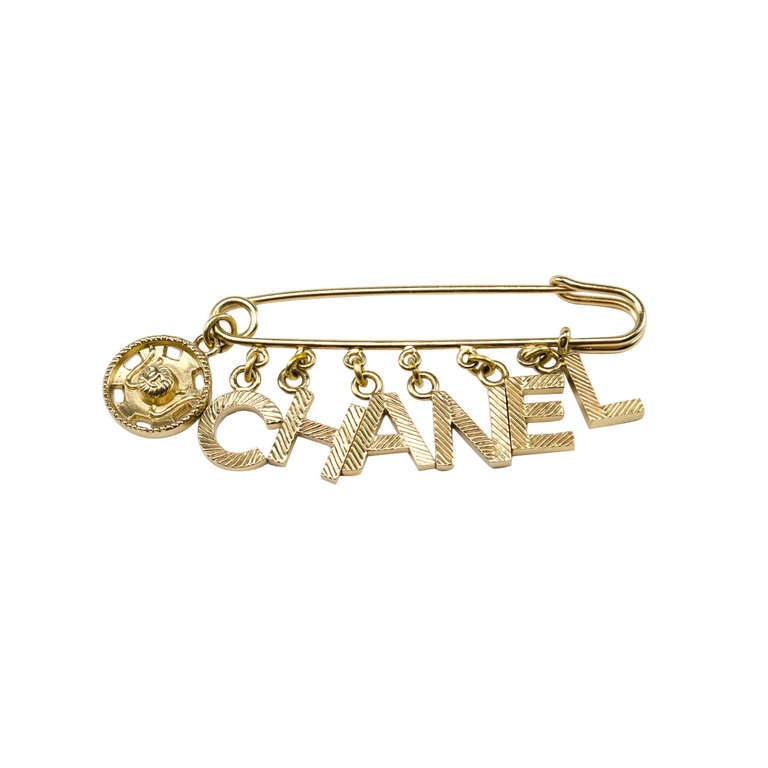 Chanel Vintage Safety Pin Brooch For Sale