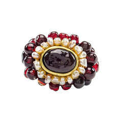 Chanel Pearl Ruby Ring