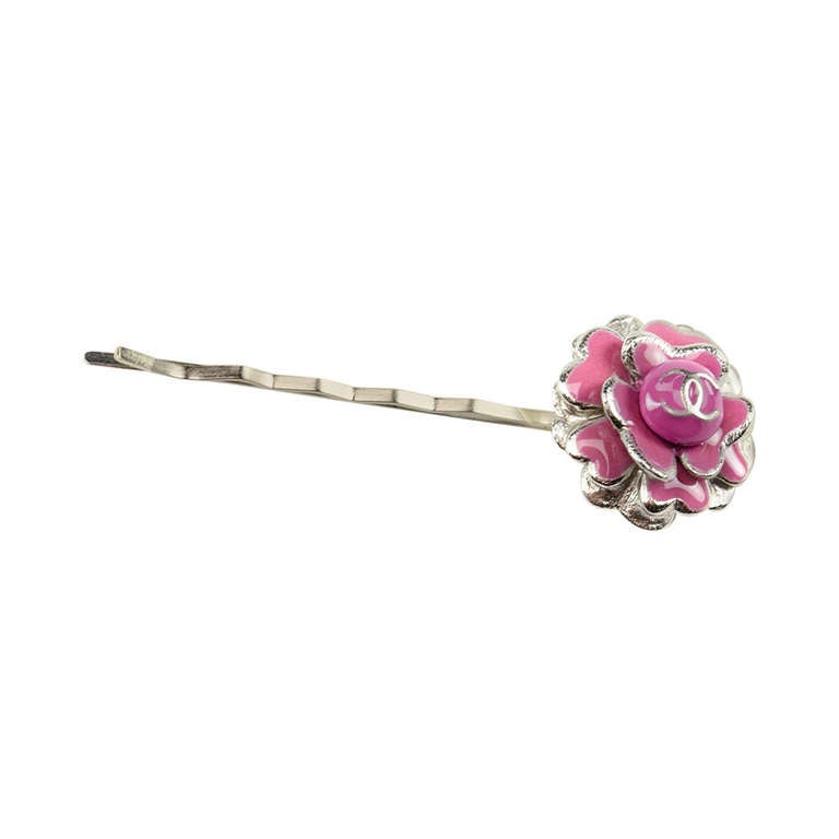 Chanel Camellia Flower Hair Pin For Sale