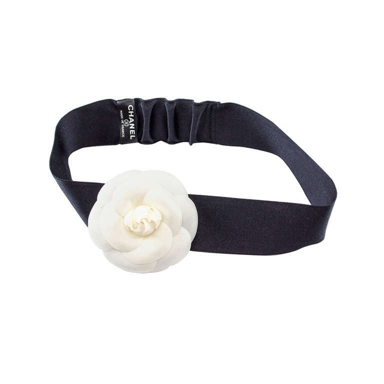 Chanel Camellia Floral Headband For Sale at 1stDibs