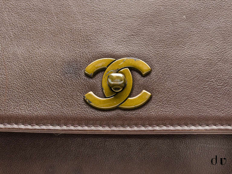 Chanel Brown Vintage Shoulder Bag 1