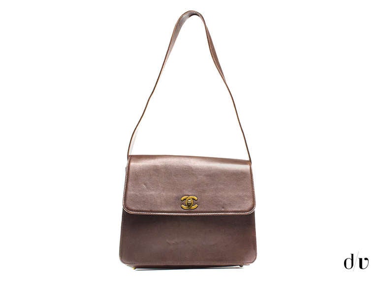 Chanel Brown Vintage Shoulder Bag 3