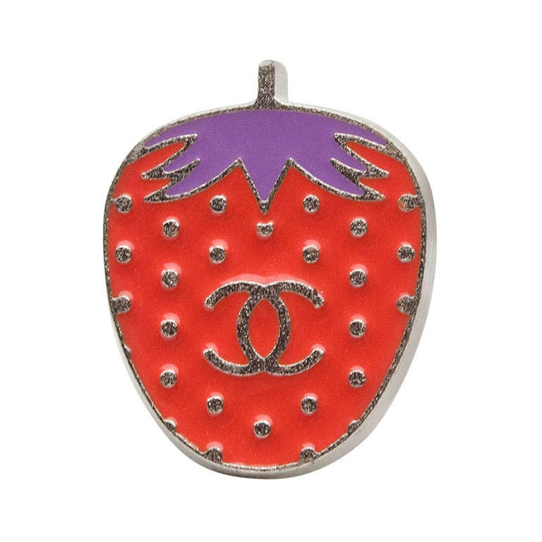 Chanel Strawberry Pin For Sale