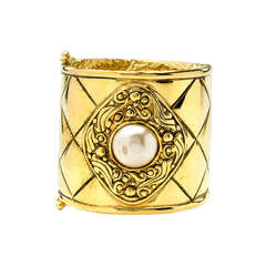 Chanel Quilted Pearl Cuff