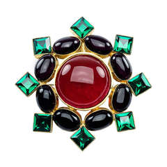 Chanel Poured Glass Vintage Brooch
