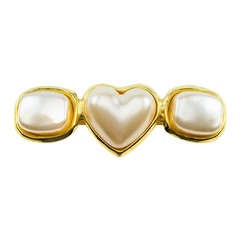 Chanel Vintage Heart Hair Barette