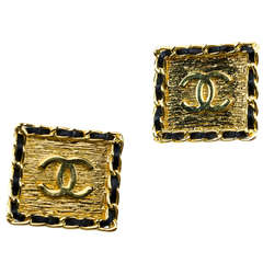 Chanel Vintage Square Earrings