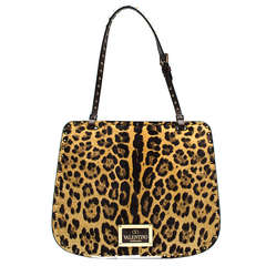 Valentino Garavani Leopard Rockstud Shoulder Bag