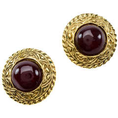 Chanel Vintage Poured Glass Earrings