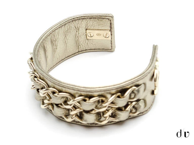 Chanel Metallic Leather Cuff