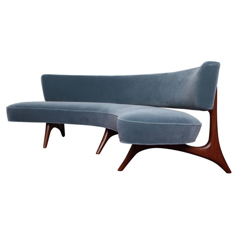 Rare Curved Sofa by Vladimir Kagan