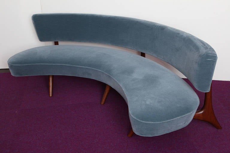 Rare Curved Sofa by Vladimir Kagan 1