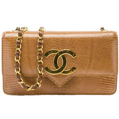 Chanel Vintage Lizard Shoulder Bag