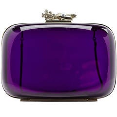 Vintage Purple Hard Resin Lucite Box Bag