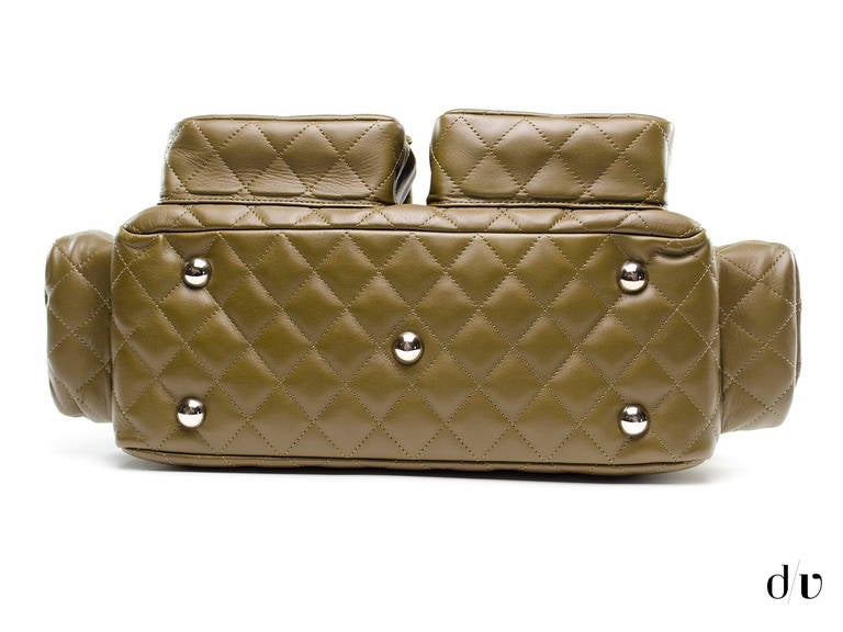chanel green python bag