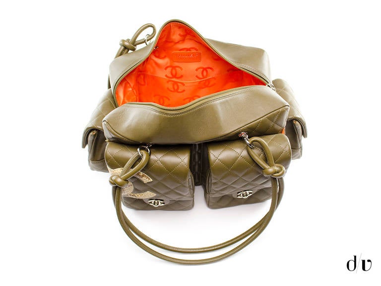 chanel olive green bag
