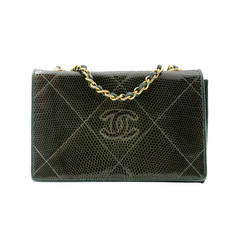 Chanel Vintage Lizard Skin Flap Bag