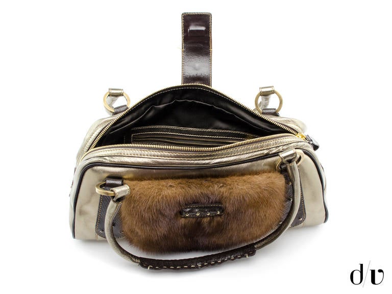 Salvatore Ferragamo Leather & Fur Bag
