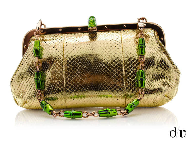 Gucci by Tom Ford Python Clutch Shoulder Bag For Sale 1