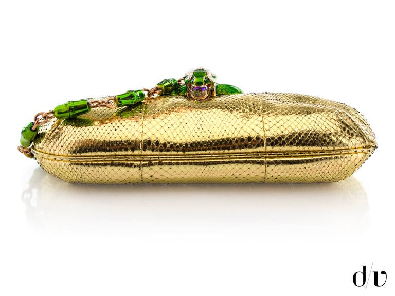 Gucci by Tom Ford Python Clutch Shoulder Bag For Sale 2