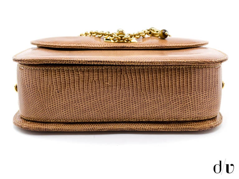 Women's Gucci Vintage Lizard Skin Shoulder Bag For Sale