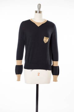 Chanel Cashmere Varsity Sweater
