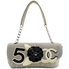 Chanel Number 5 Camellia Floral Canvas Bag
