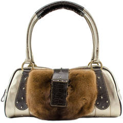 Salvatore Ferragamo Leather & Fur Bag