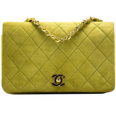 Chanel Green Suede Bag
