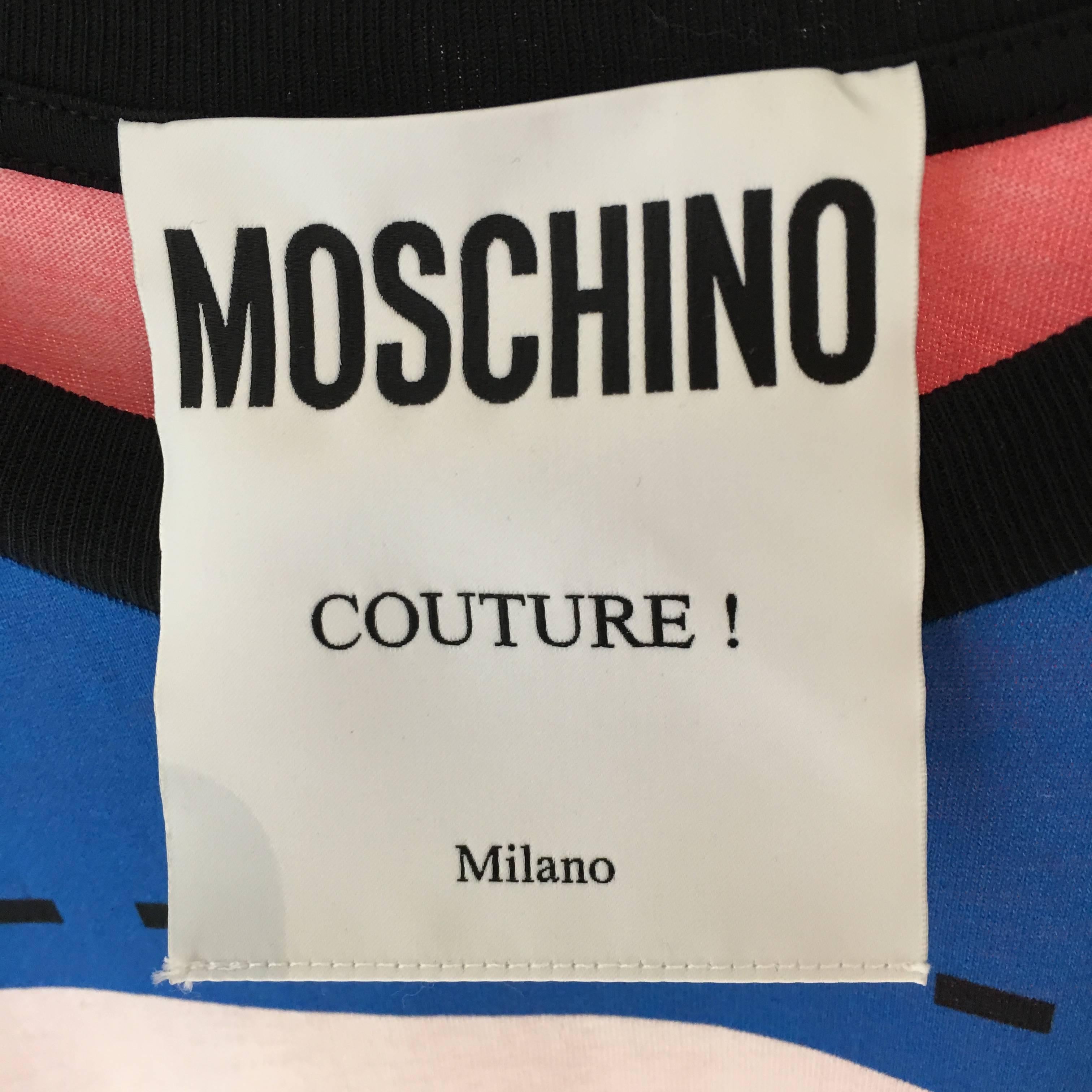 Moschino Multicoloured Cotton-Jersey In New Condition In London, GB