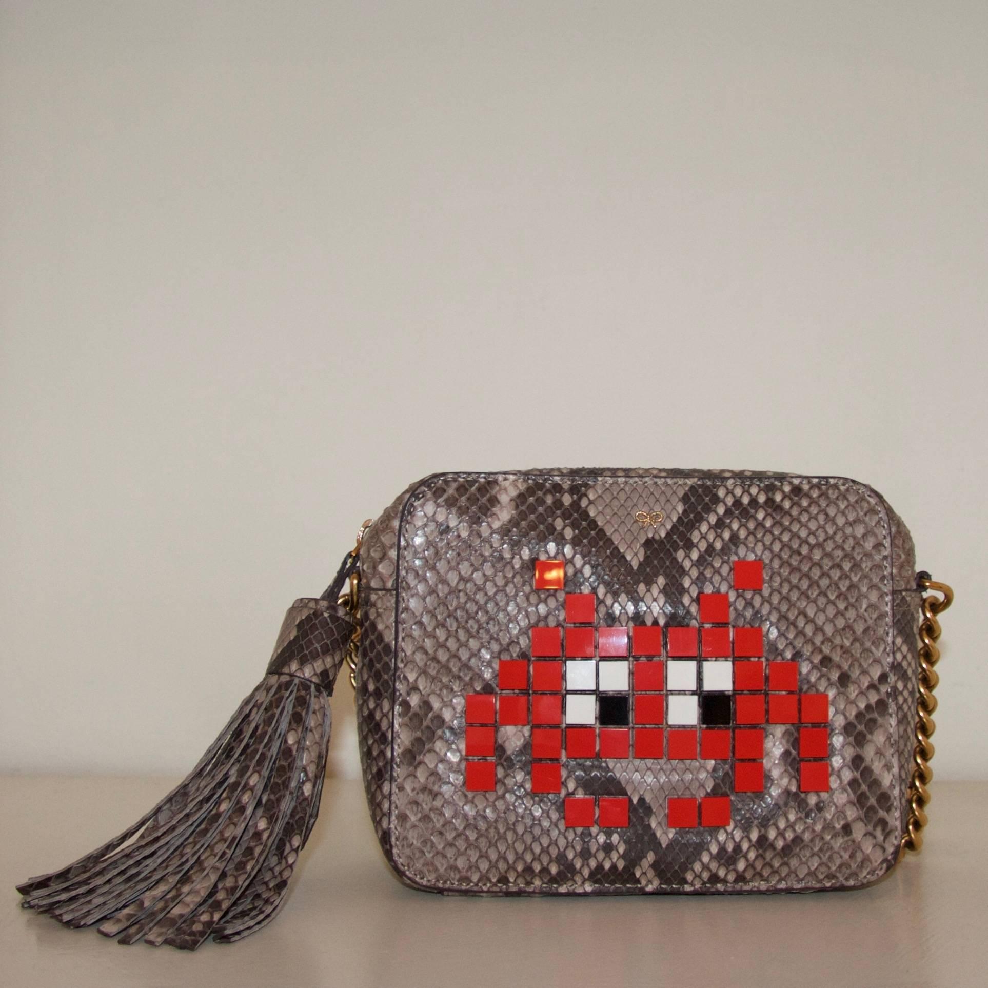 ANYA INDMARCH Space Invaders' crossbody In Excellent Condition For Sale In London, GB