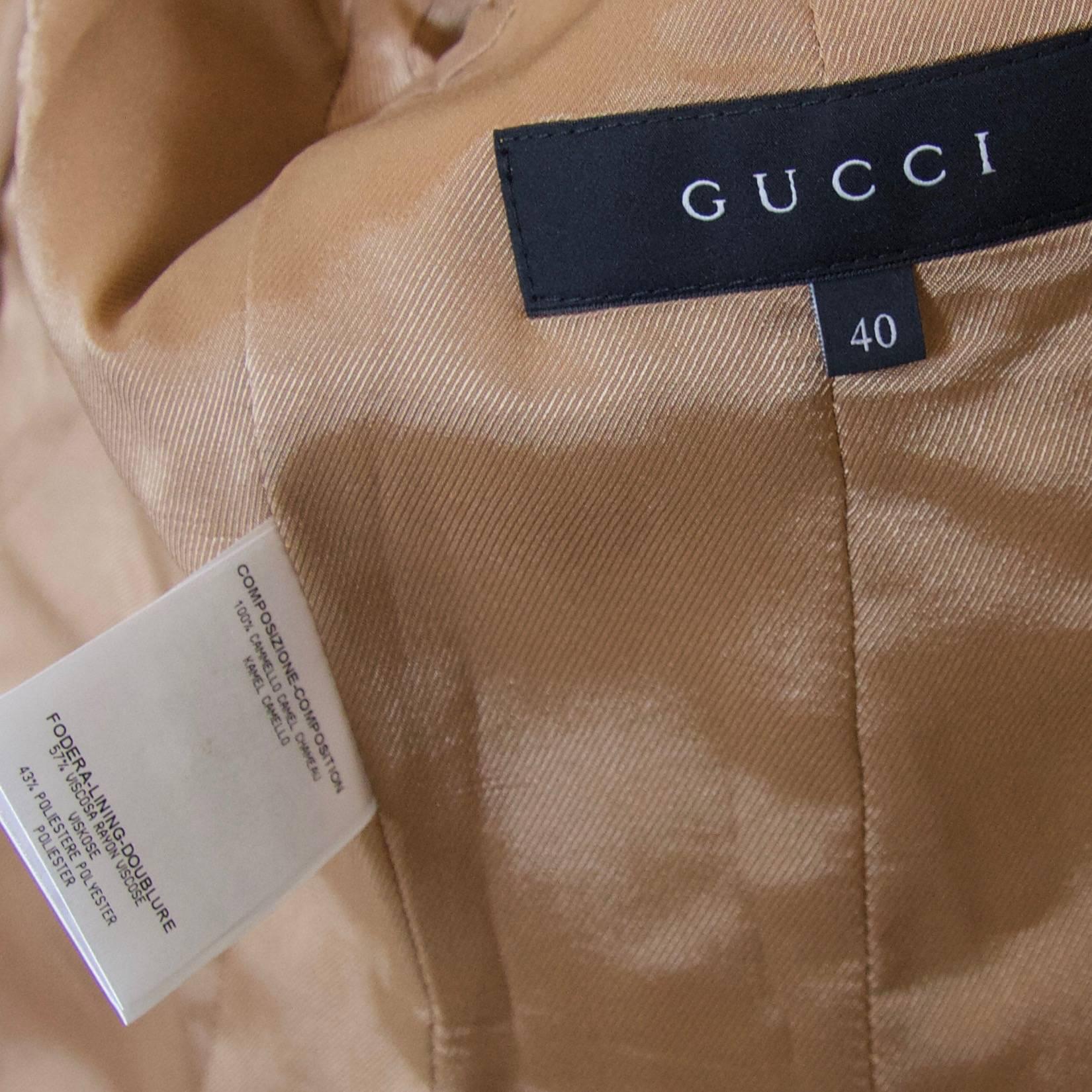 Gucci camel cashmere blazer In New Condition In London, GB