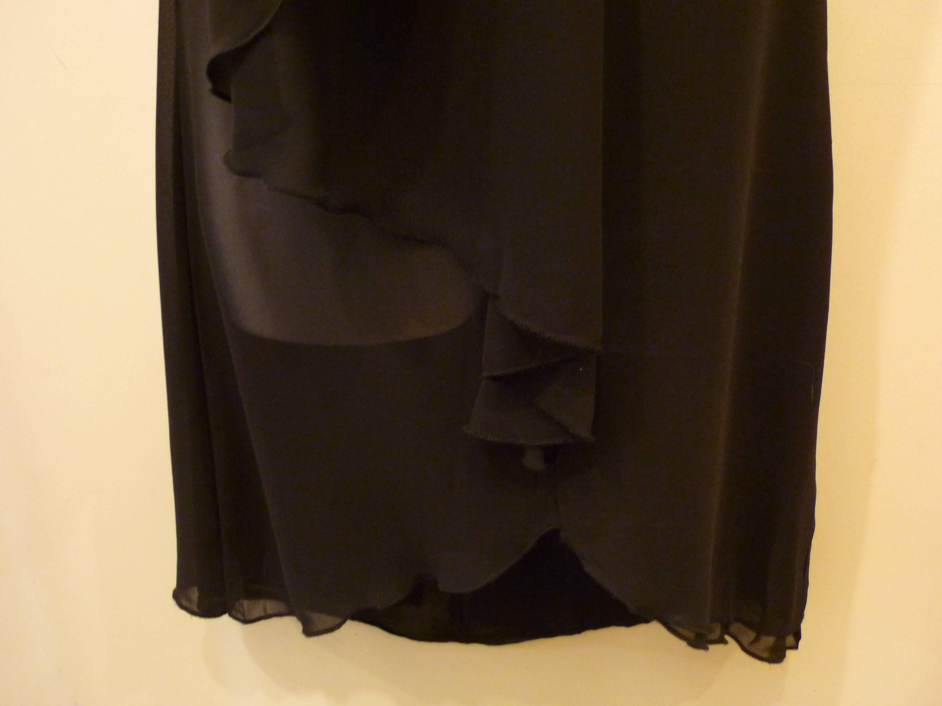 Black Alexander McQueen Draped Tunic / Mini Dress, 2013  For Sale