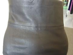Pierre Balmain Black High Waisted Leather Skirt (26 W)