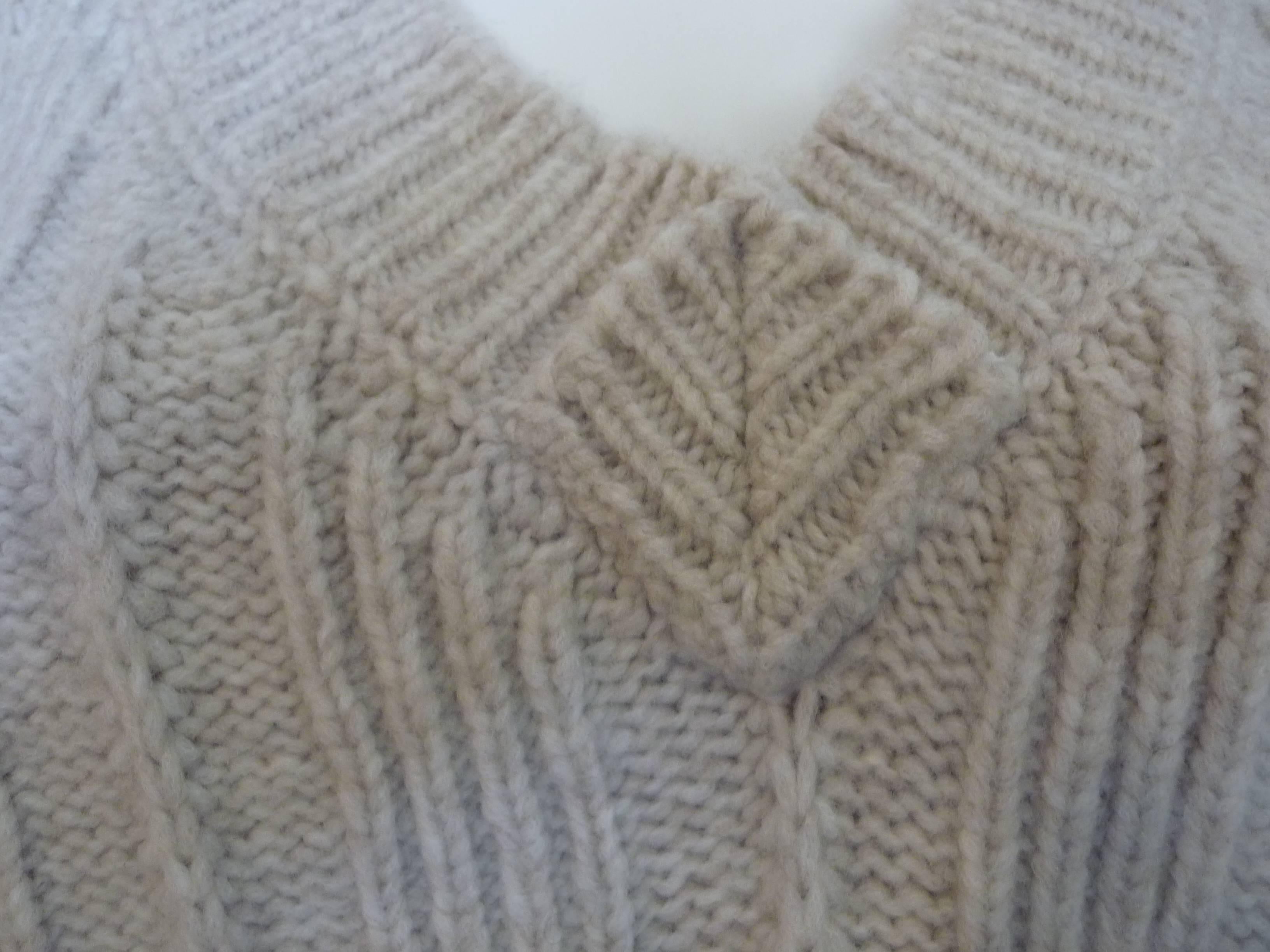 Brown Amazing Sonia Rykiel Wool/Yak Ribbed Sweater Never Worn - In Box (S)