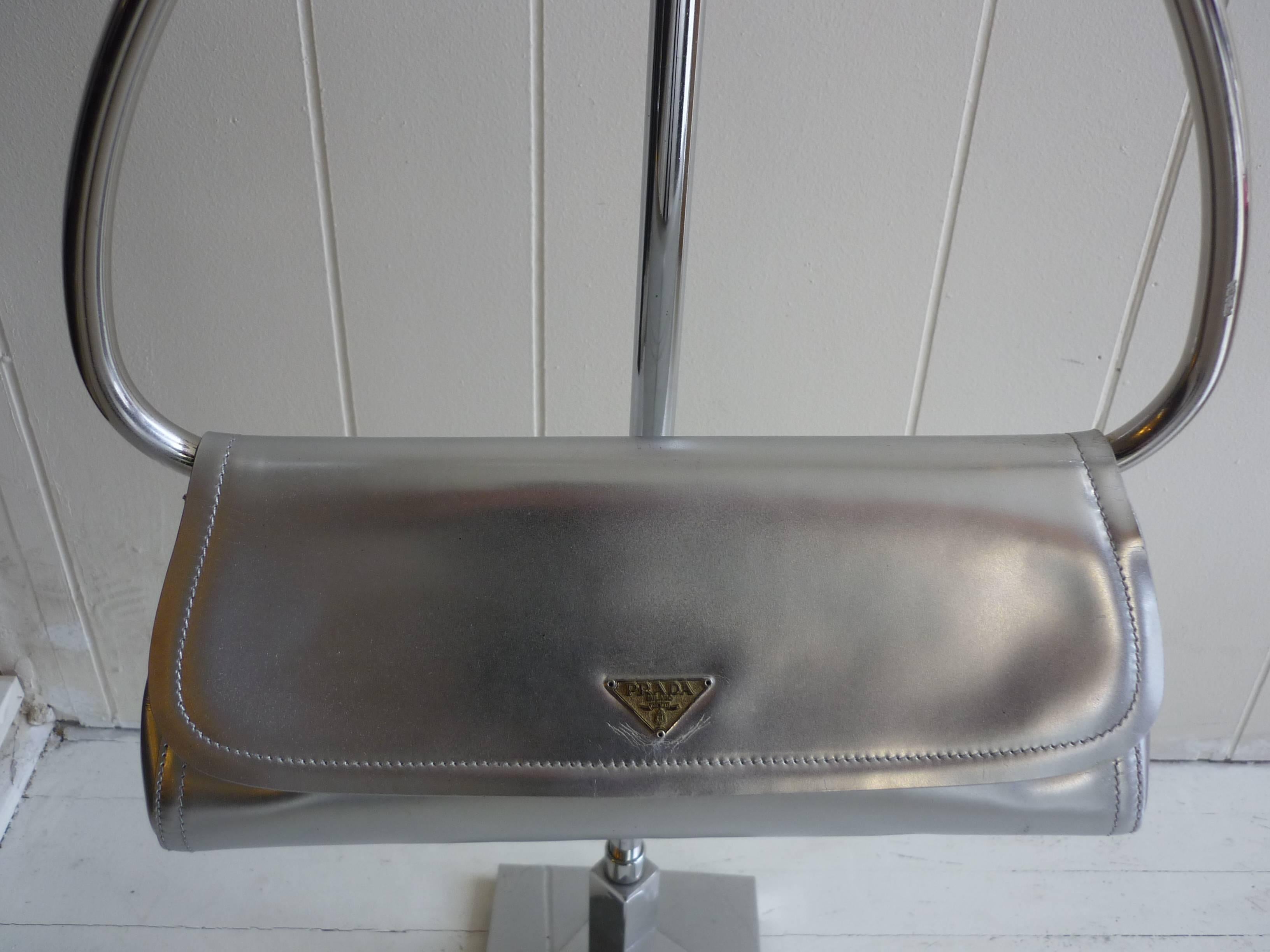 Women's Prada Silver Ring Handle Bag